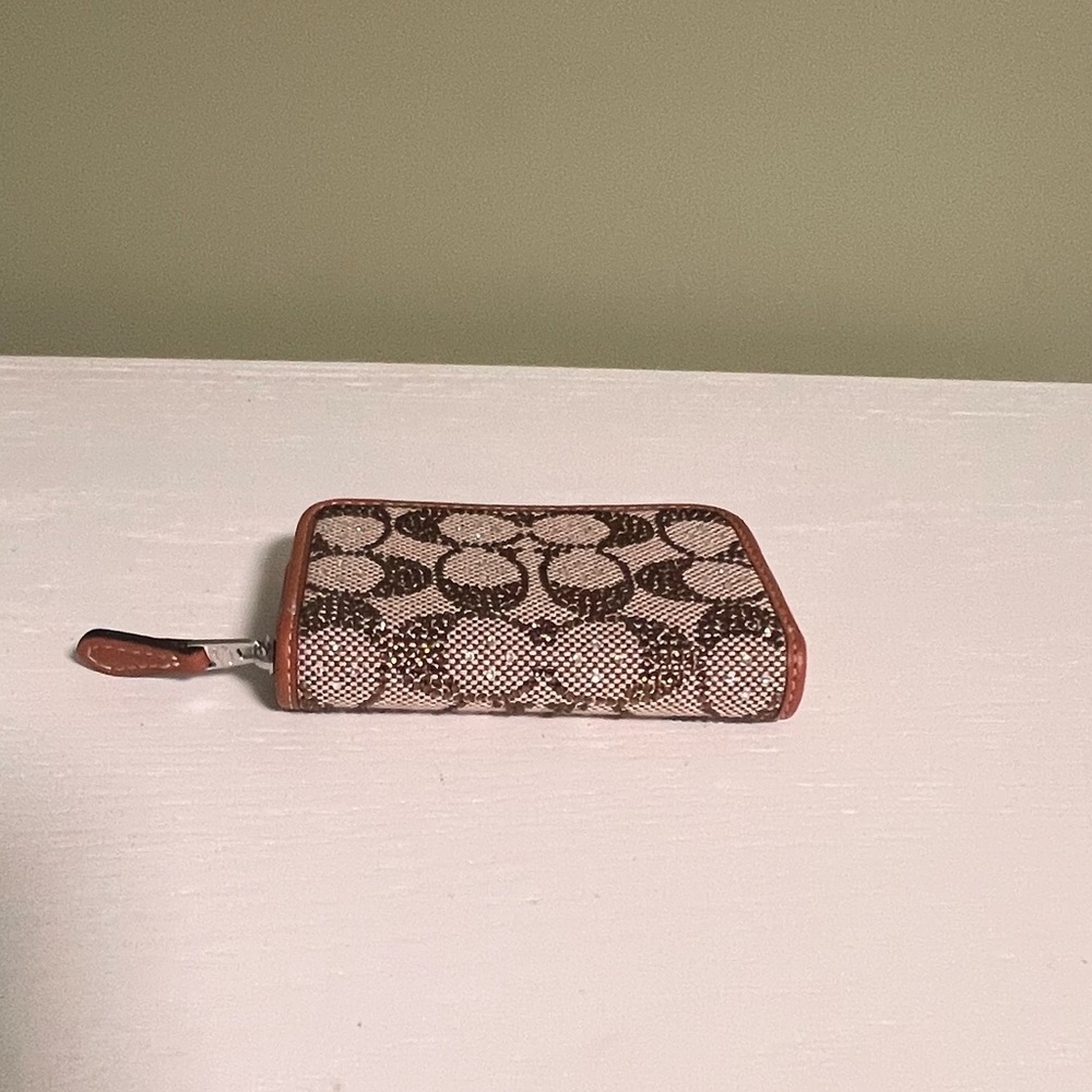 Coach Signature Crystal Jacquard Essential Zip Wallet - Picture 3 of 5